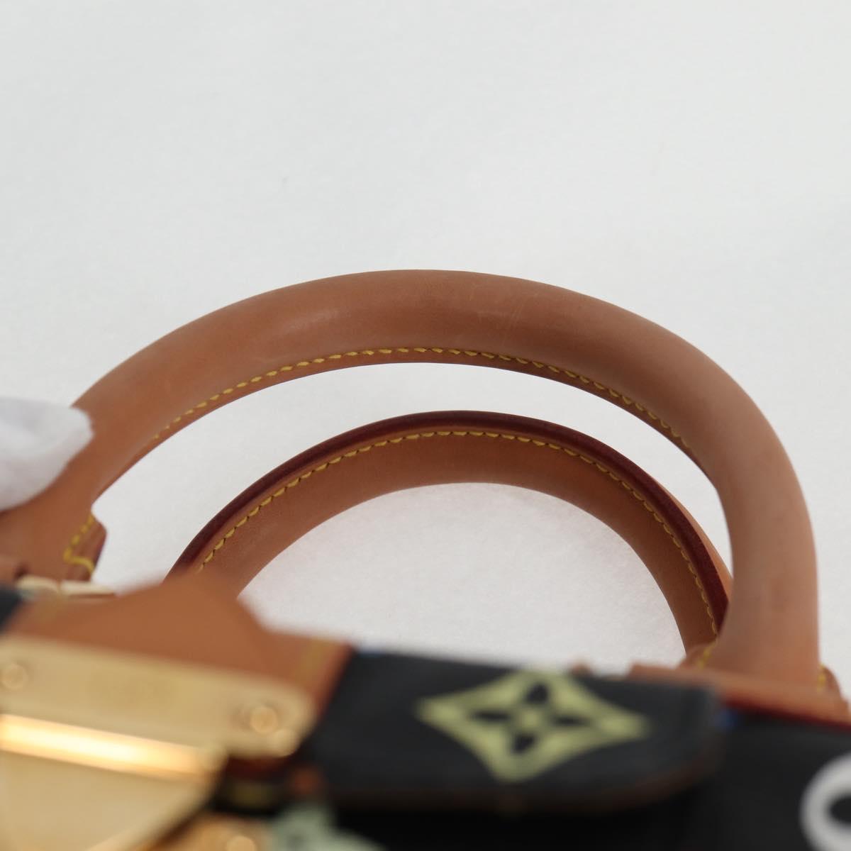 LOUIS VUITTON Monogram Multicolor Speedy 30 Hand Bag Black M92642 Auth yk19115A