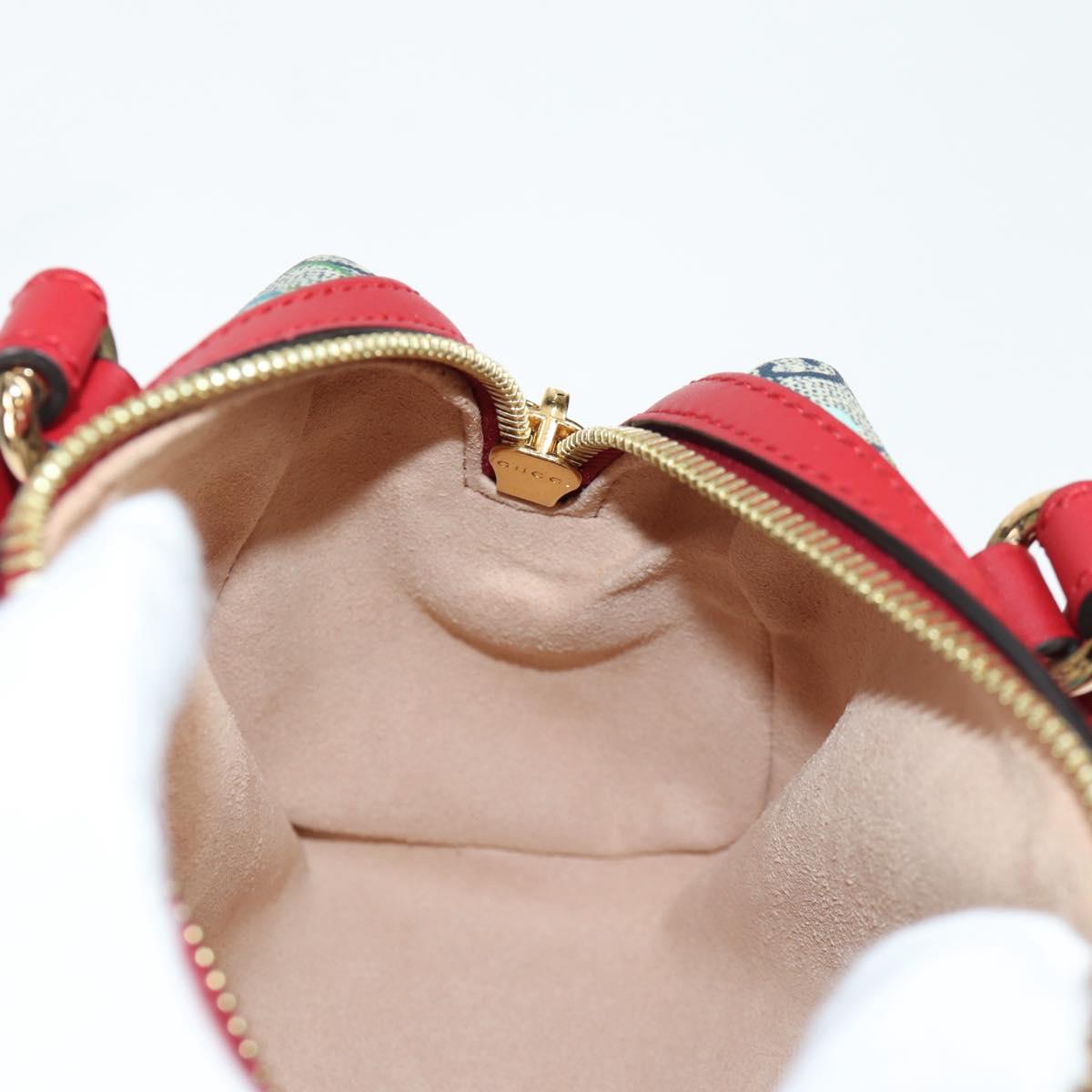 GUCCI GG Supreme Blooms Boston Bag PVC Outlet 2way Red Gold 546312 Auth yk19119A
