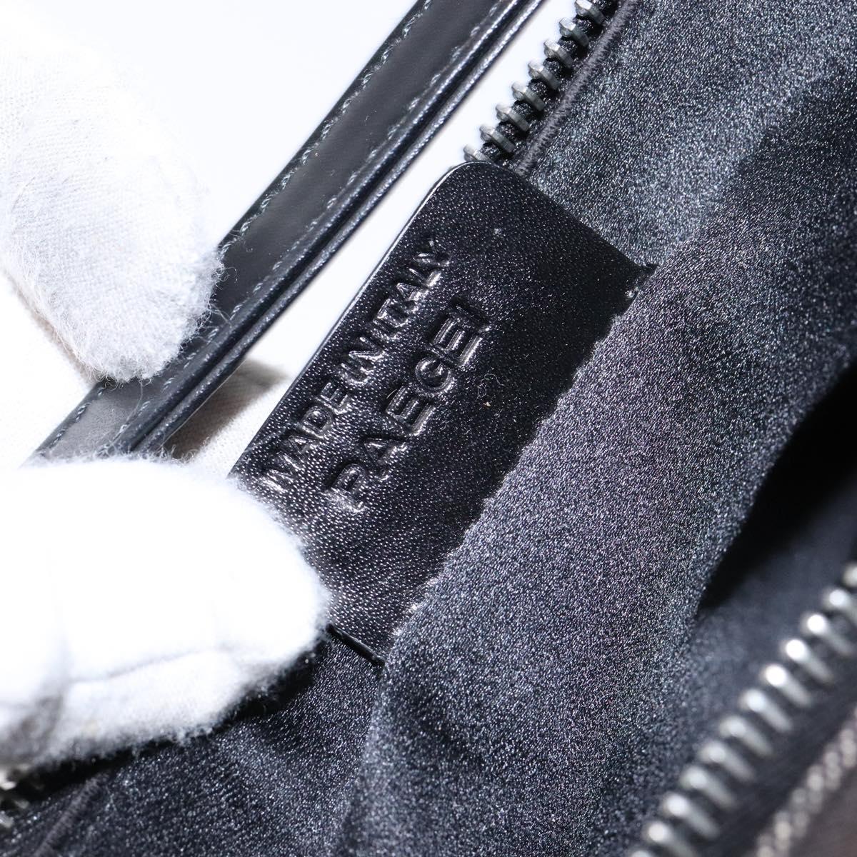 BVLGARI Logo Mania Shoulder Bag Canvas Black Silver Auth yk19146