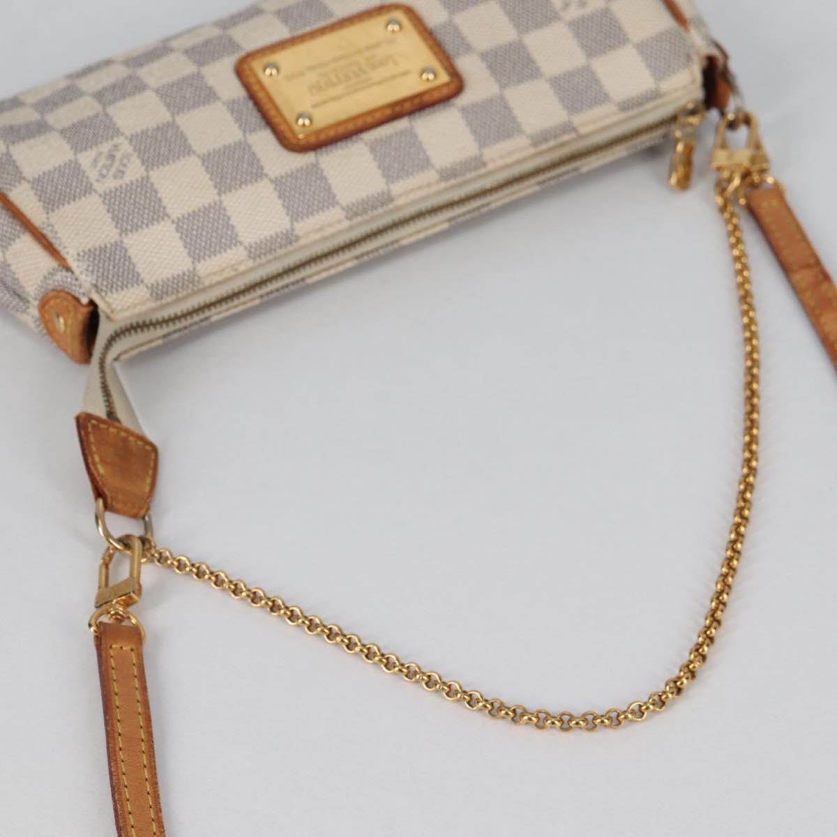 LOUIS VUITTON Damier Azur Eva Shoulder Bag 2way N55214 LV Auth yk19187
