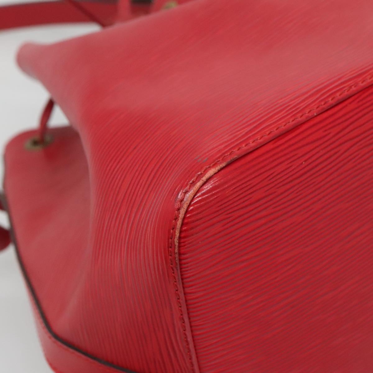 LOUIS VUITTON Epi Petit Noe Shoulder Bag Red M44107 LV Auth yk19188