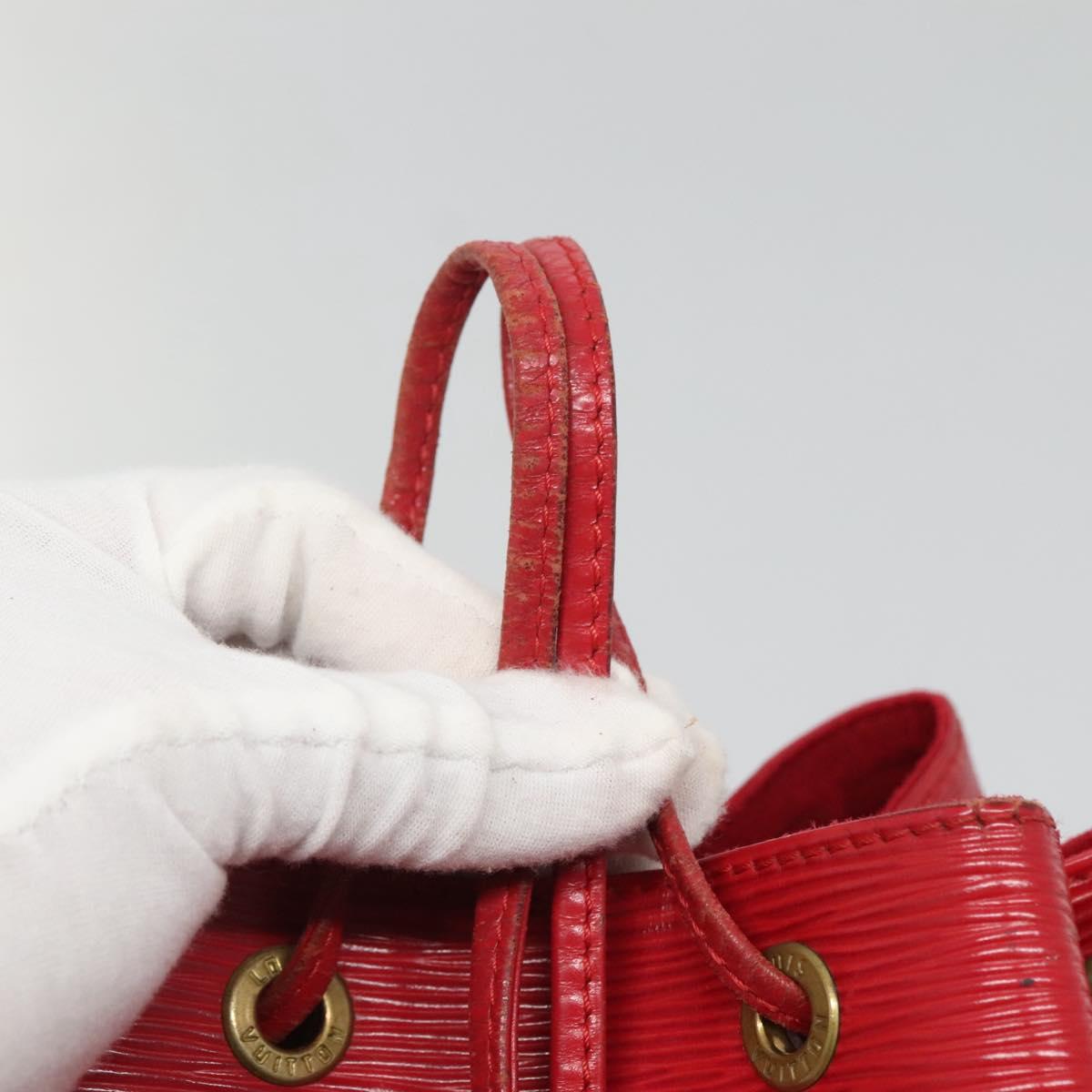 LOUIS VUITTON Epi Petit Noe Shoulder Bag Red M44107 LV Auth yk19188