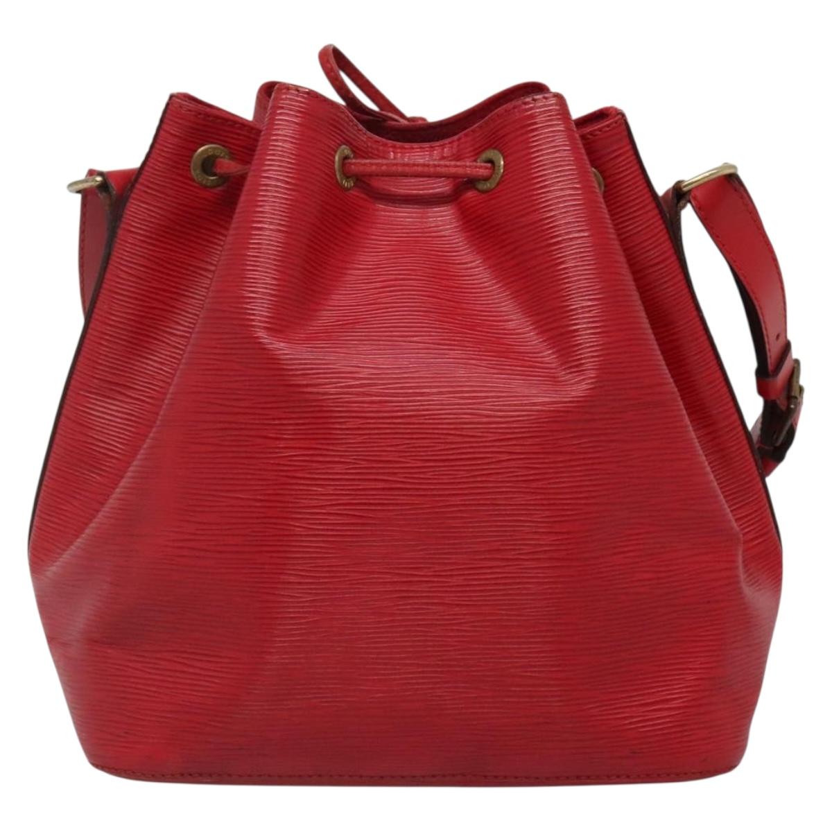 LOUIS VUITTON Epi Petit Noe Shoulder Bag Red M44107 LV Auth yk19188