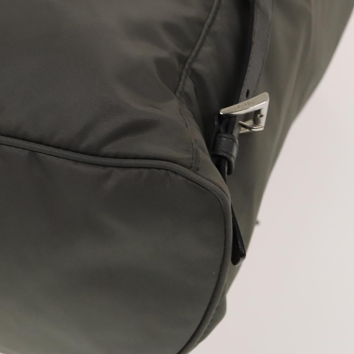PRADA Backpack Nylon Gray Silver Auth yk19217