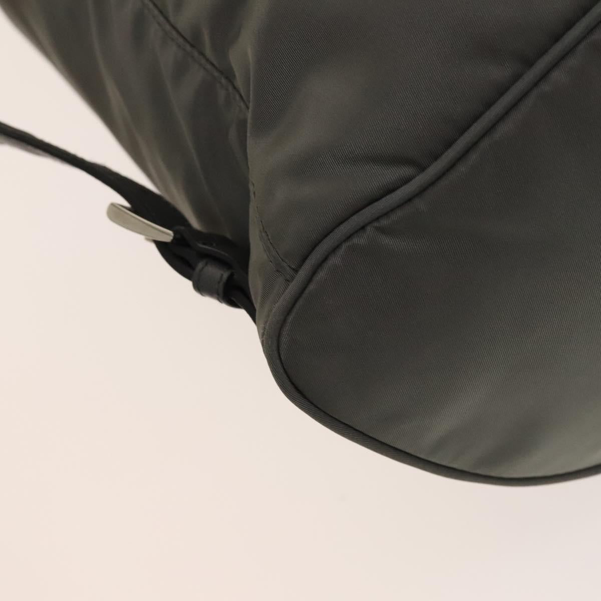 PRADA Backpack Nylon Gray Silver Auth yk19217