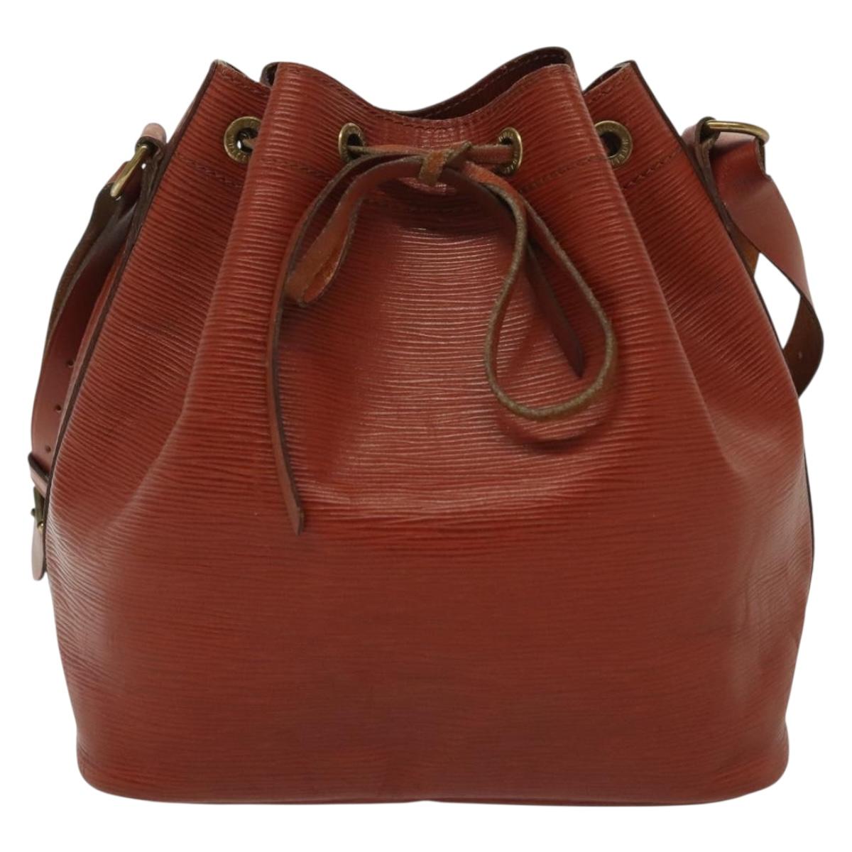 LOUIS VUITTON Epi Petit Noe Shoulder Bag Vintage Brown M44103 LV Auth yk19224