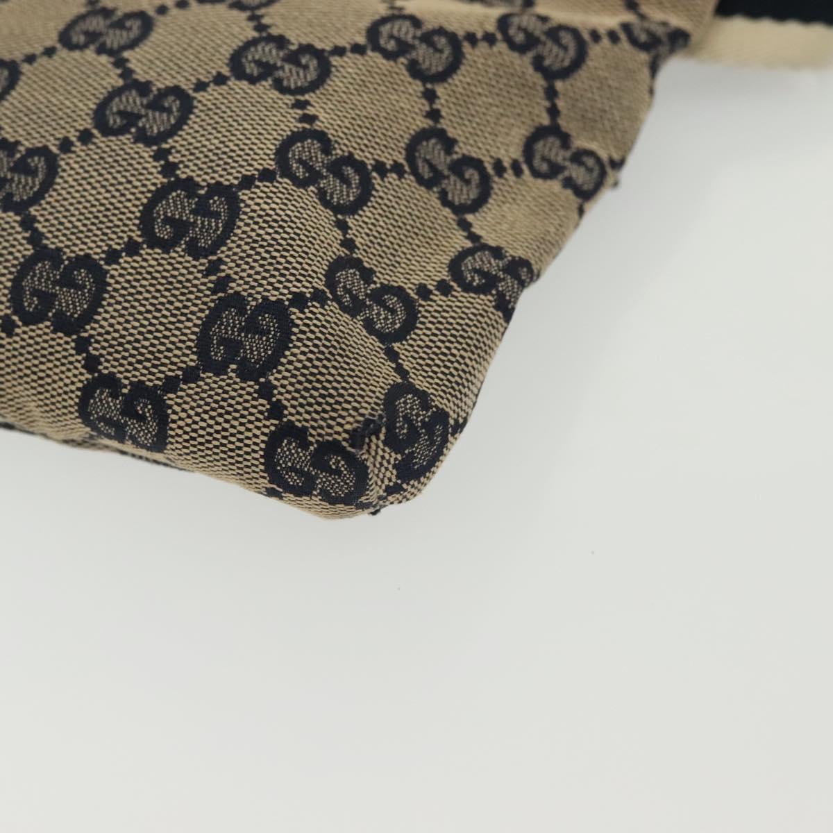 GUCCI GG Canvas Sherry Line Waist bag Red Navy 28566 Auth yk19246