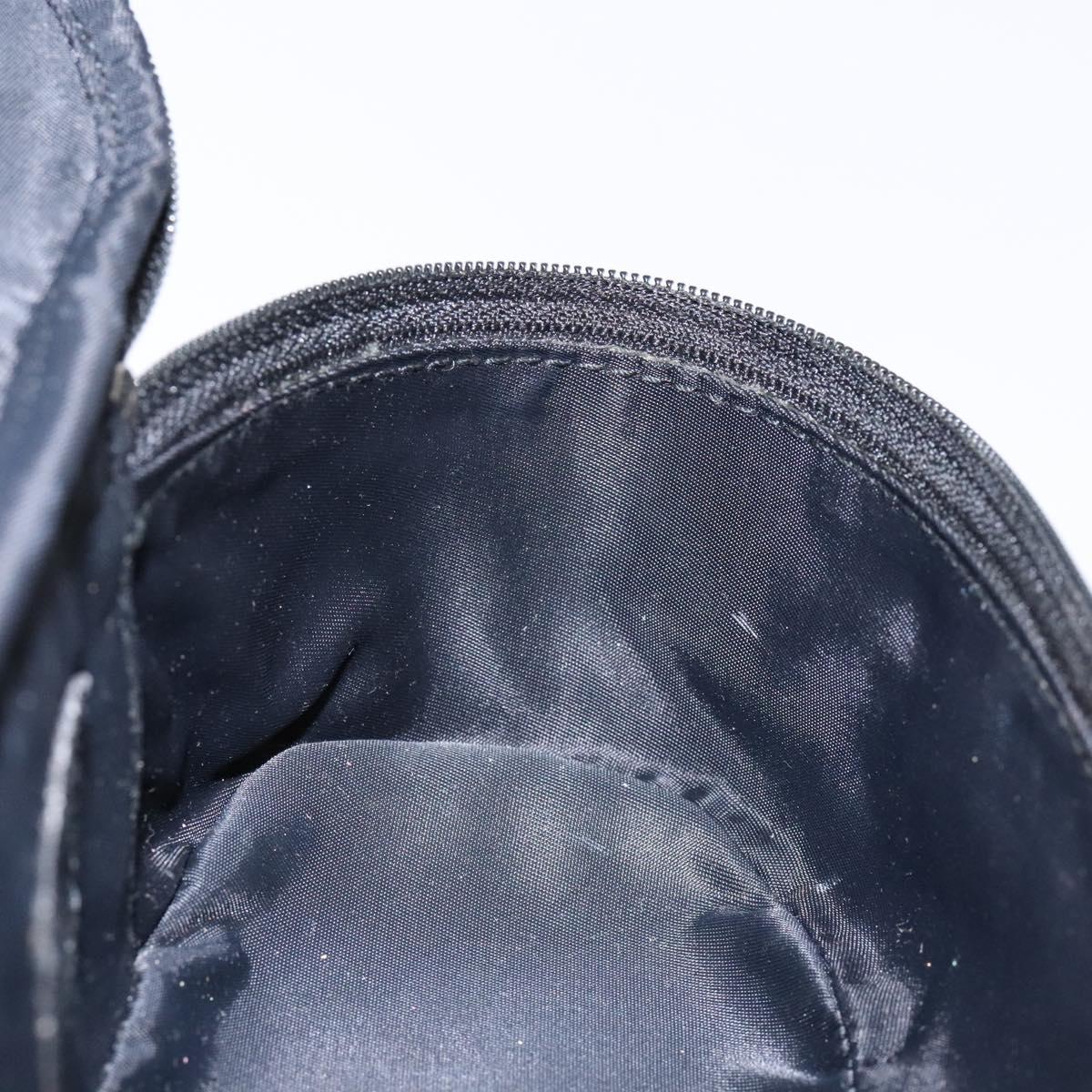 Christian Dior Trotter Canvas Vanity Pouch Black Silver Auth yk19248