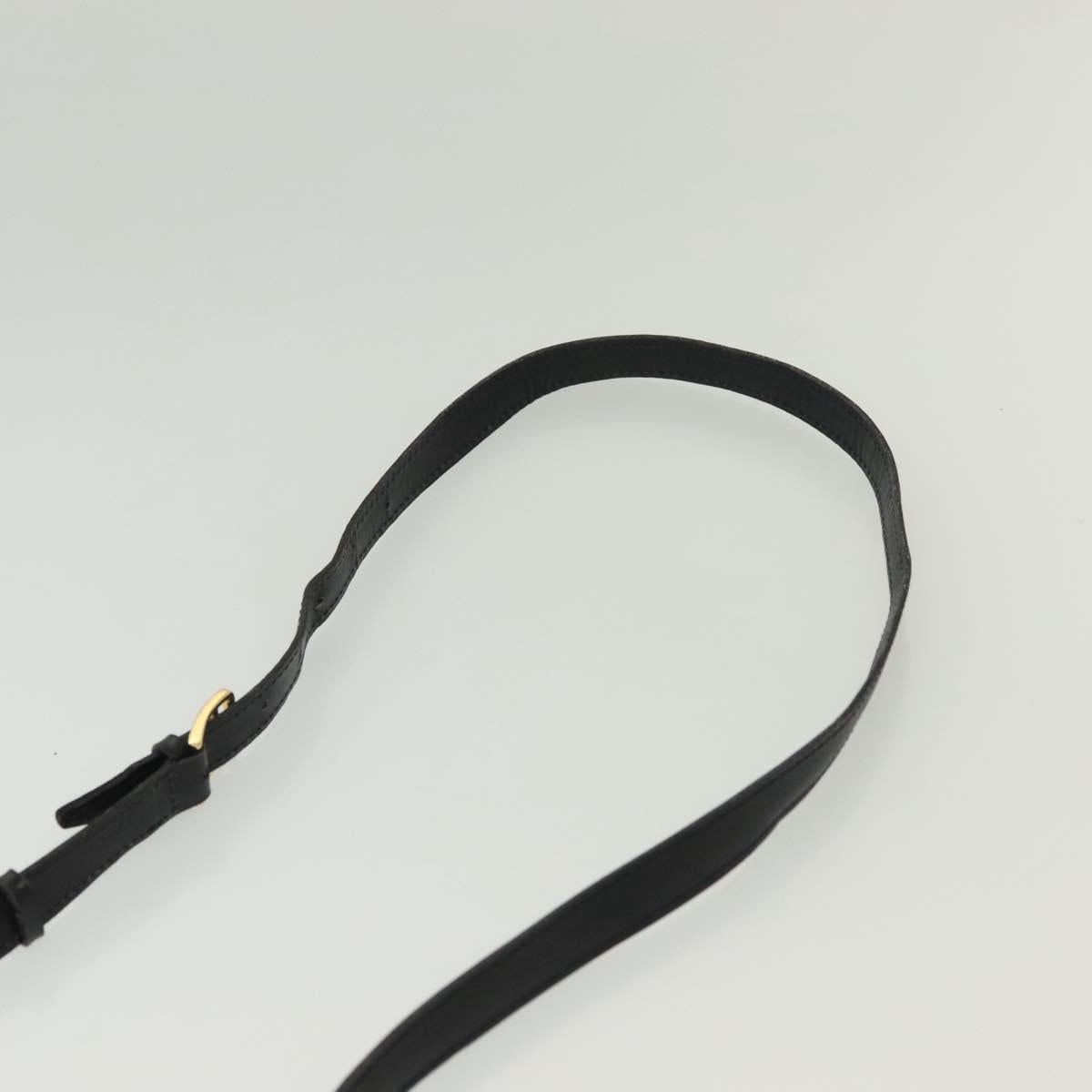 CELINE Shoulder Bag Leather Black Gold Auth yk19292