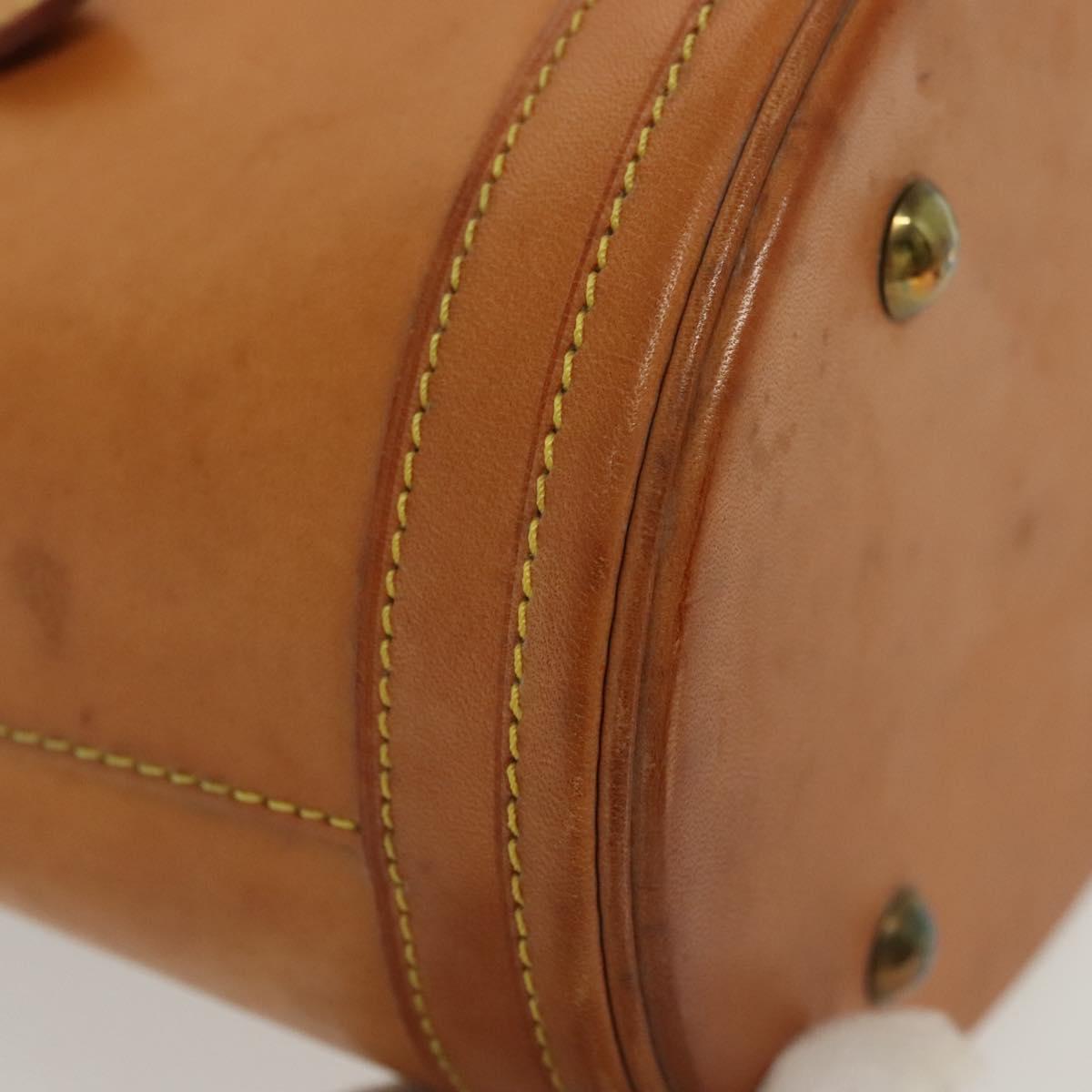 LOUIS VUITTON Nomad Leather Bucket PM Shoulder Bag Beige M85001 LV Auth yk19293