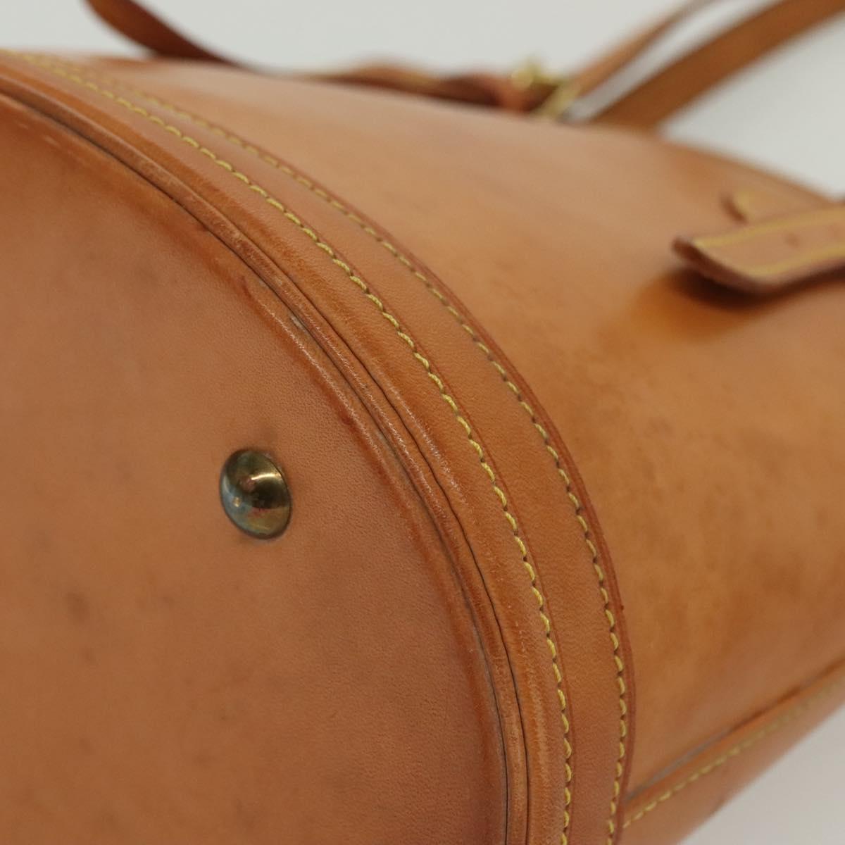 LOUIS VUITTON Nomad Leather Bucket PM Shoulder Bag Beige M85001 LV Auth yk19293