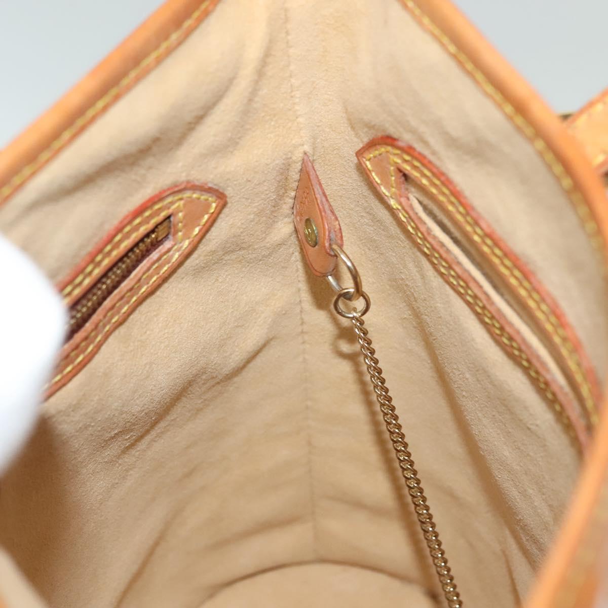 LOUIS VUITTON Nomad Leather Bucket PM Shoulder Bag Beige M85001 LV Auth yk19293