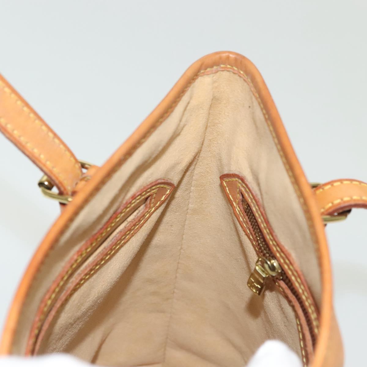 LOUIS VUITTON Nomad Leather Bucket PM Shoulder Bag Beige M85001 LV Auth yk19293