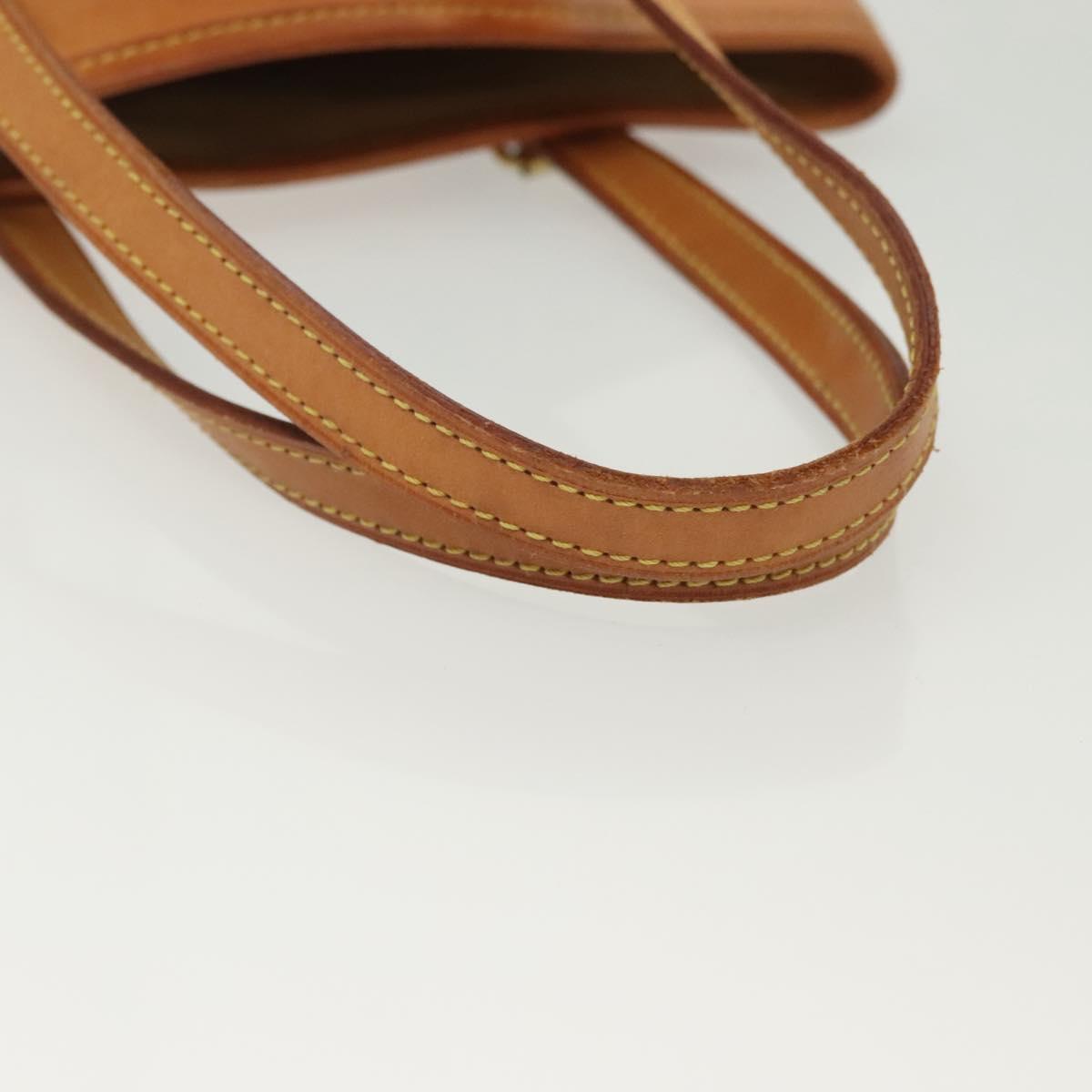 LOUIS VUITTON Nomad Leather Bucket PM Shoulder Bag Beige M85001 LV Auth yk19293