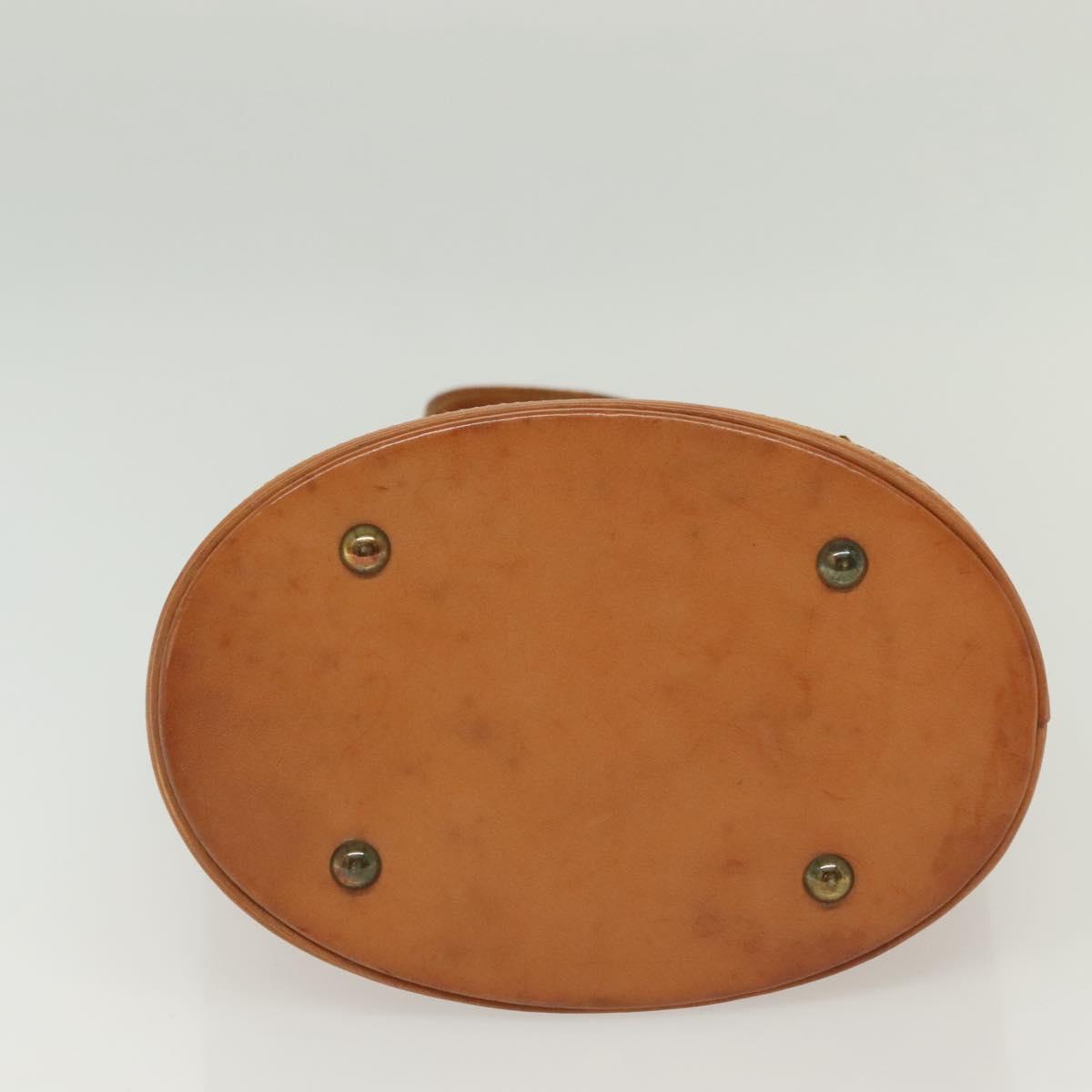 LOUIS VUITTON Nomad Leather Bucket PM Shoulder Bag Beige M85001 LV Auth yk19293