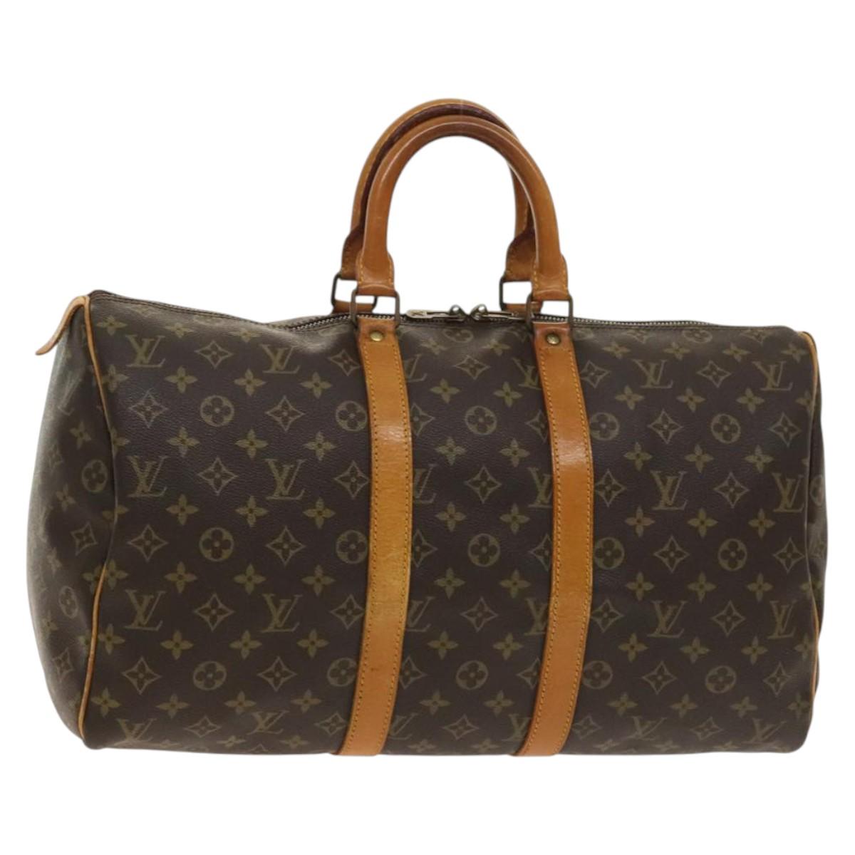 LOUIS VUITTON Monogram Keepall 45 Boston Bag M41428 LV Auth yk19301
