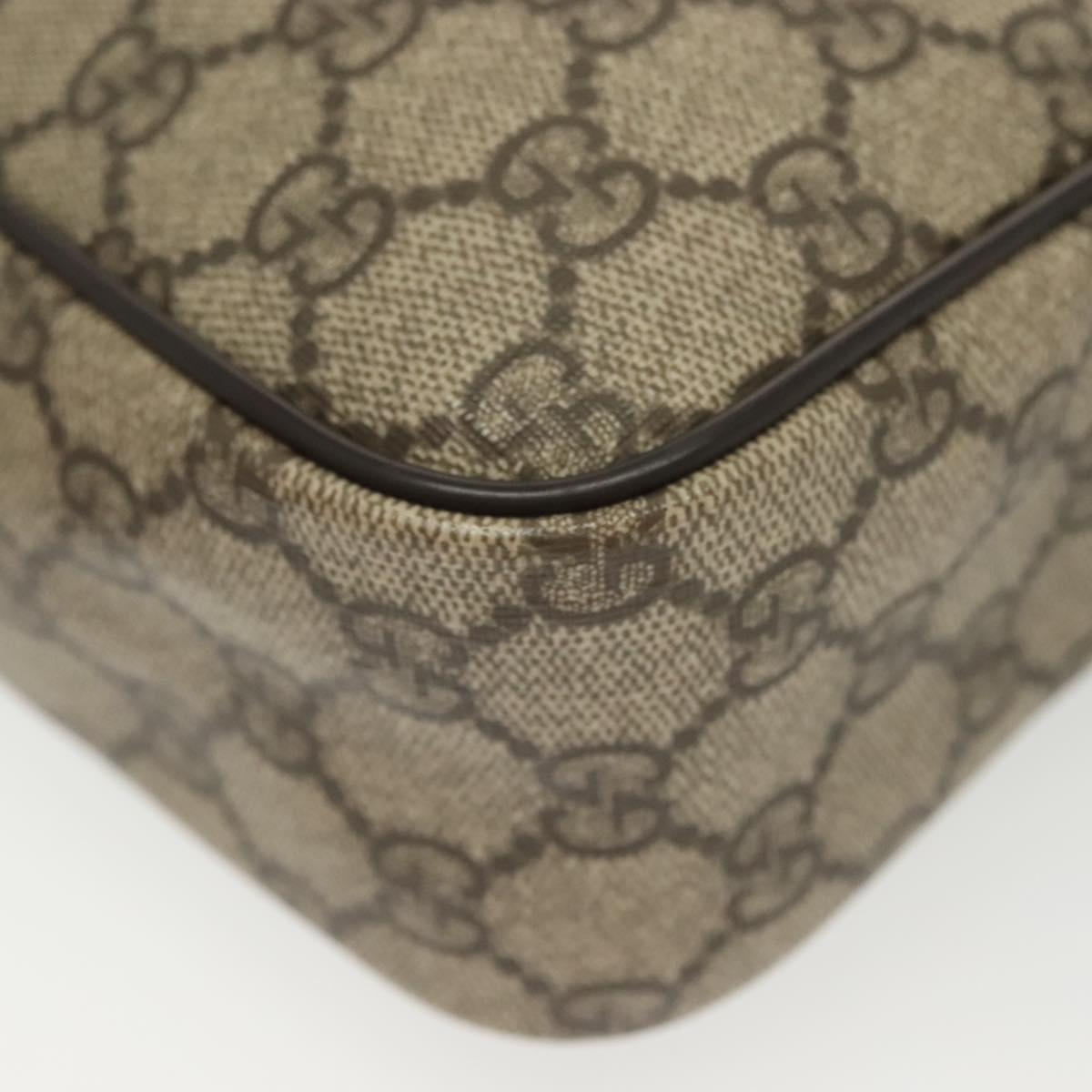 GUCCI GG Supreme Shoulder Bag PVC Beige Gold 233268 Auth yk19303