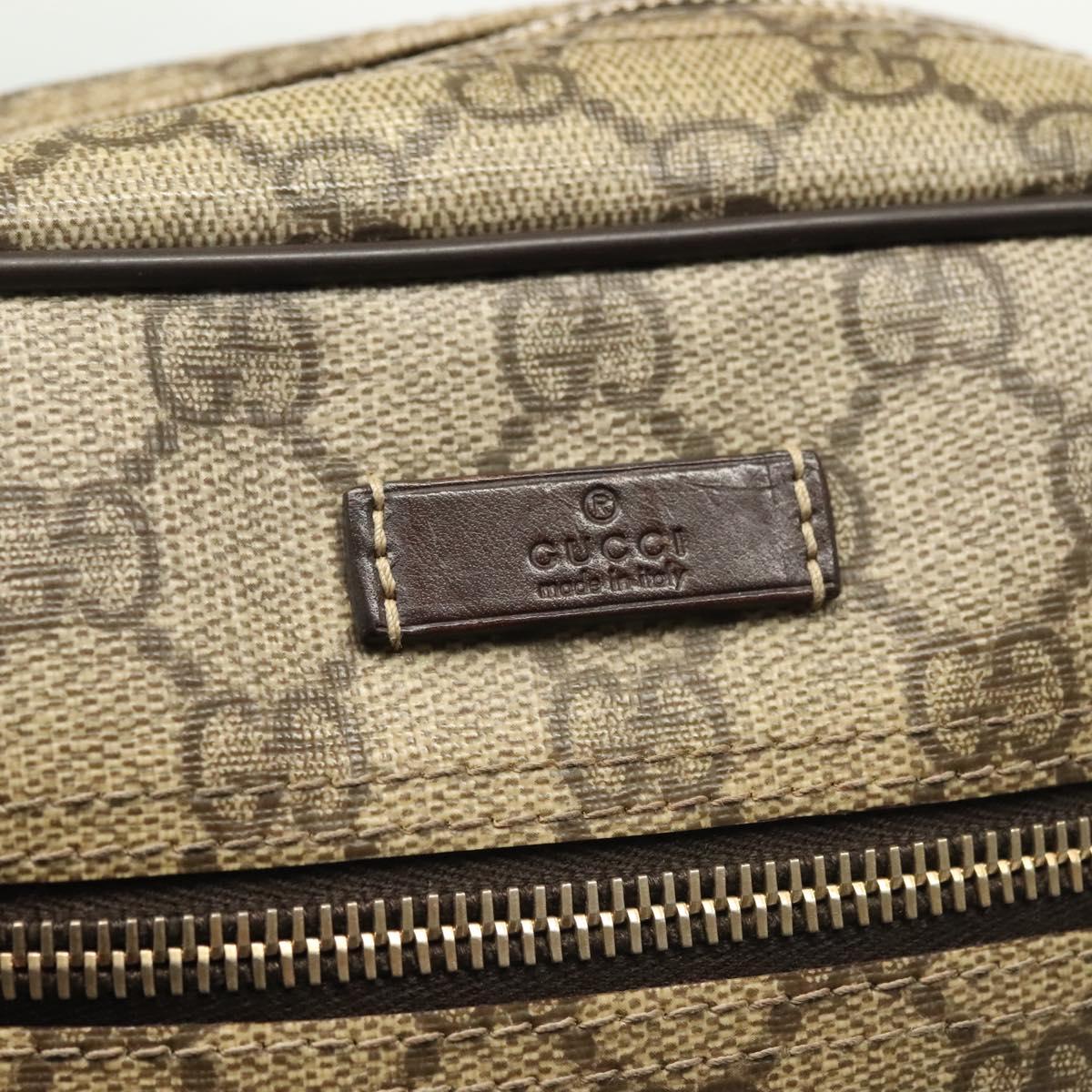 GUCCI GG Supreme Shoulder Bag PVC Beige Gold 233268 Auth yk19303