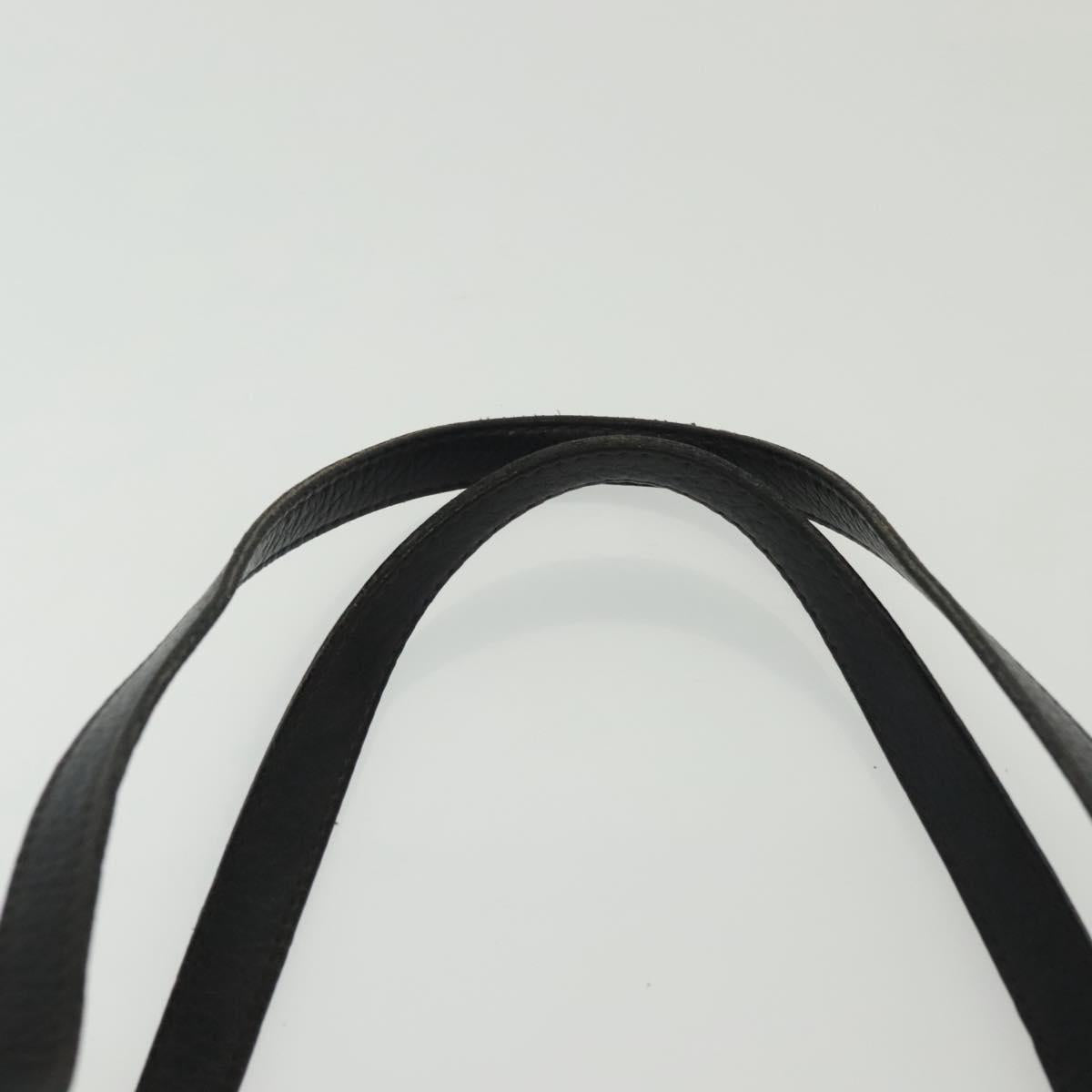 FENDI Zucchino Canvas Hand Bag Black Gold Auth yk19305