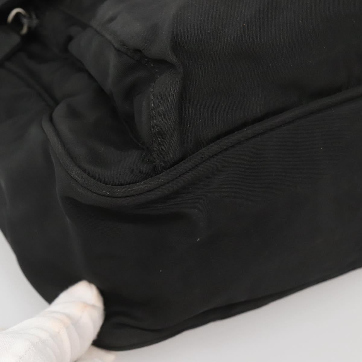 PRADA Shoulder Bag Nylon Black Silver Auth yk19309