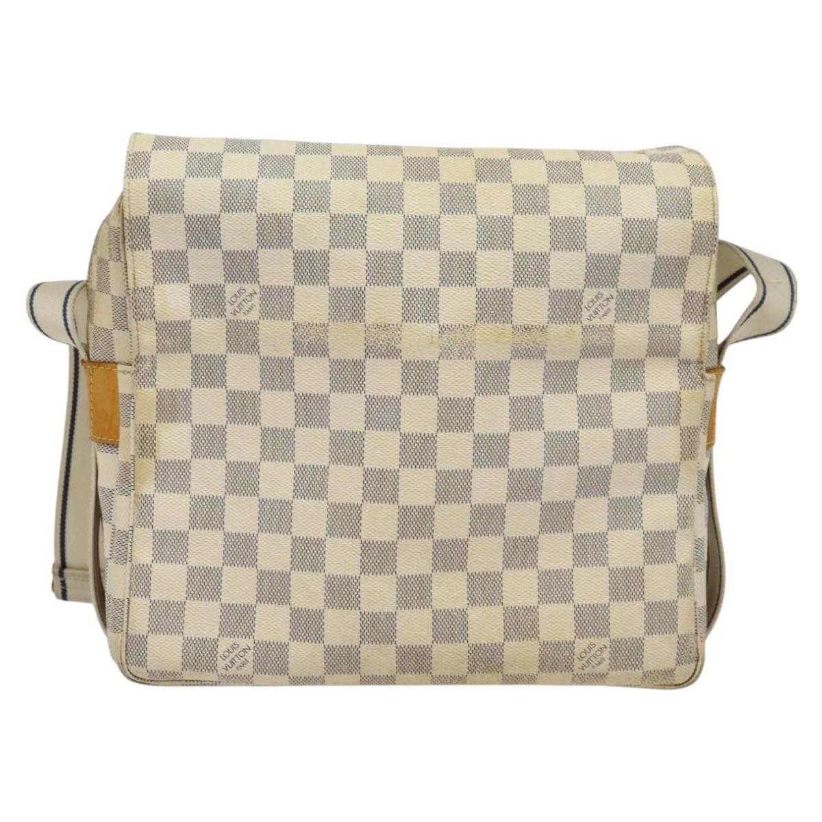 LOUIS VUITTON Damier Azur Naviglio Shoulder Bag N51189 LV Auth yk19310