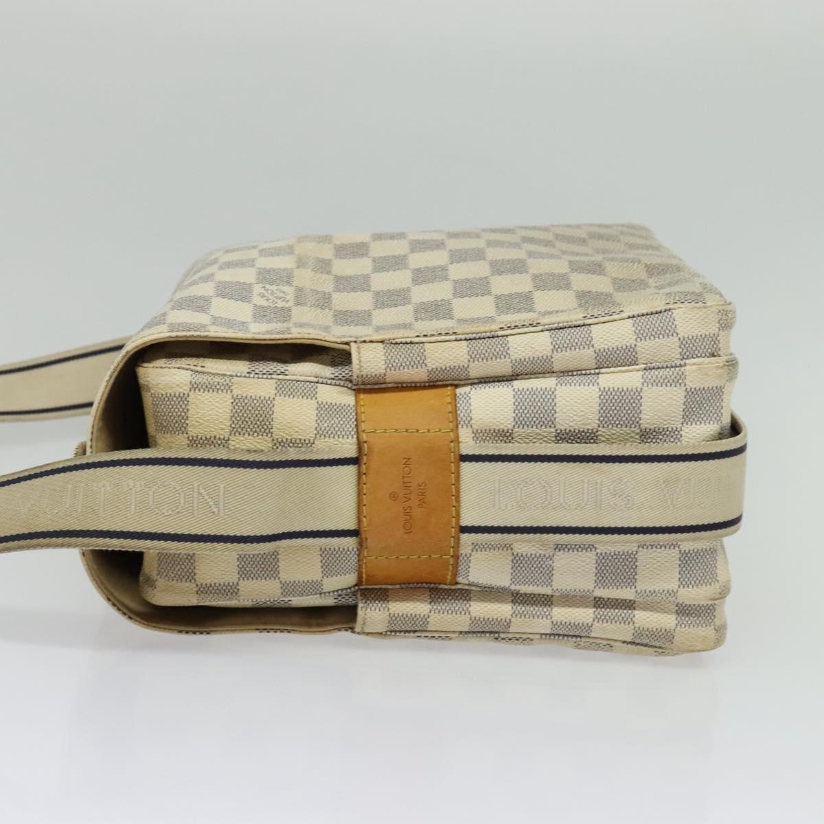 LOUIS VUITTON Damier Azur Naviglio Shoulder Bag N51189 LV Auth yk19310