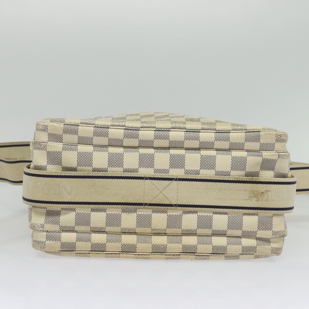 LOUIS VUITTON Damier Azur Naviglio Shoulder Bag N51189 LV Auth yk19310