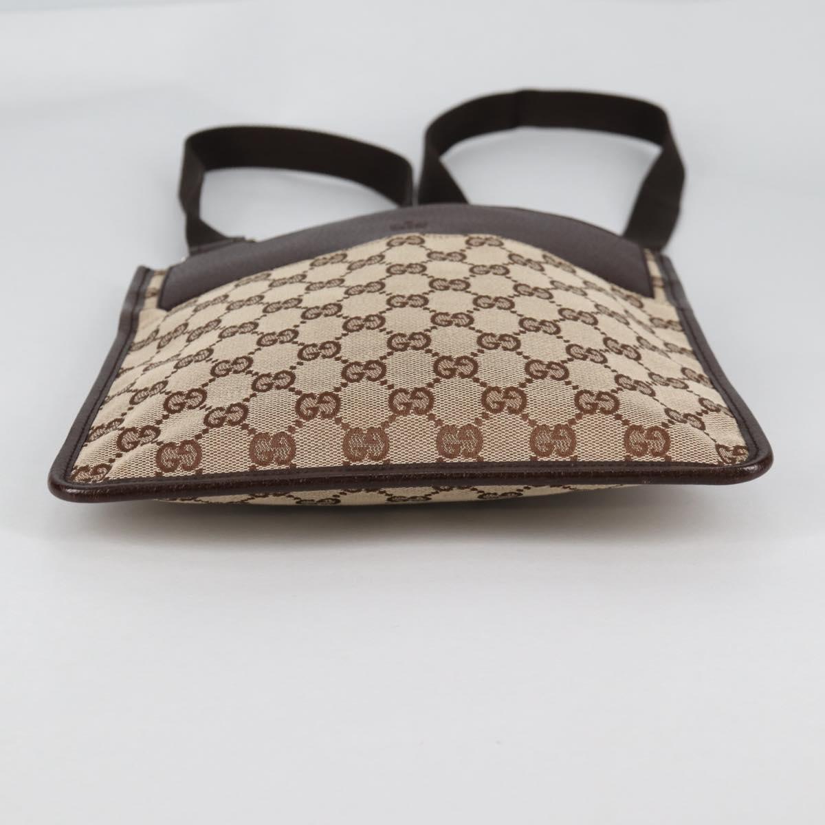 GUCCI GG Canvas Shoulder Bag Beige Silver 27639 Auth yk19324V