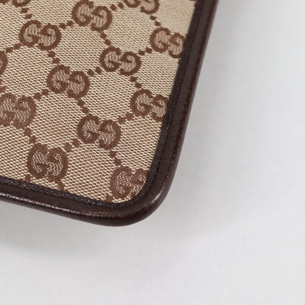 GUCCI GG Canvas Shoulder Bag Beige Silver 27639 Auth yk19324V