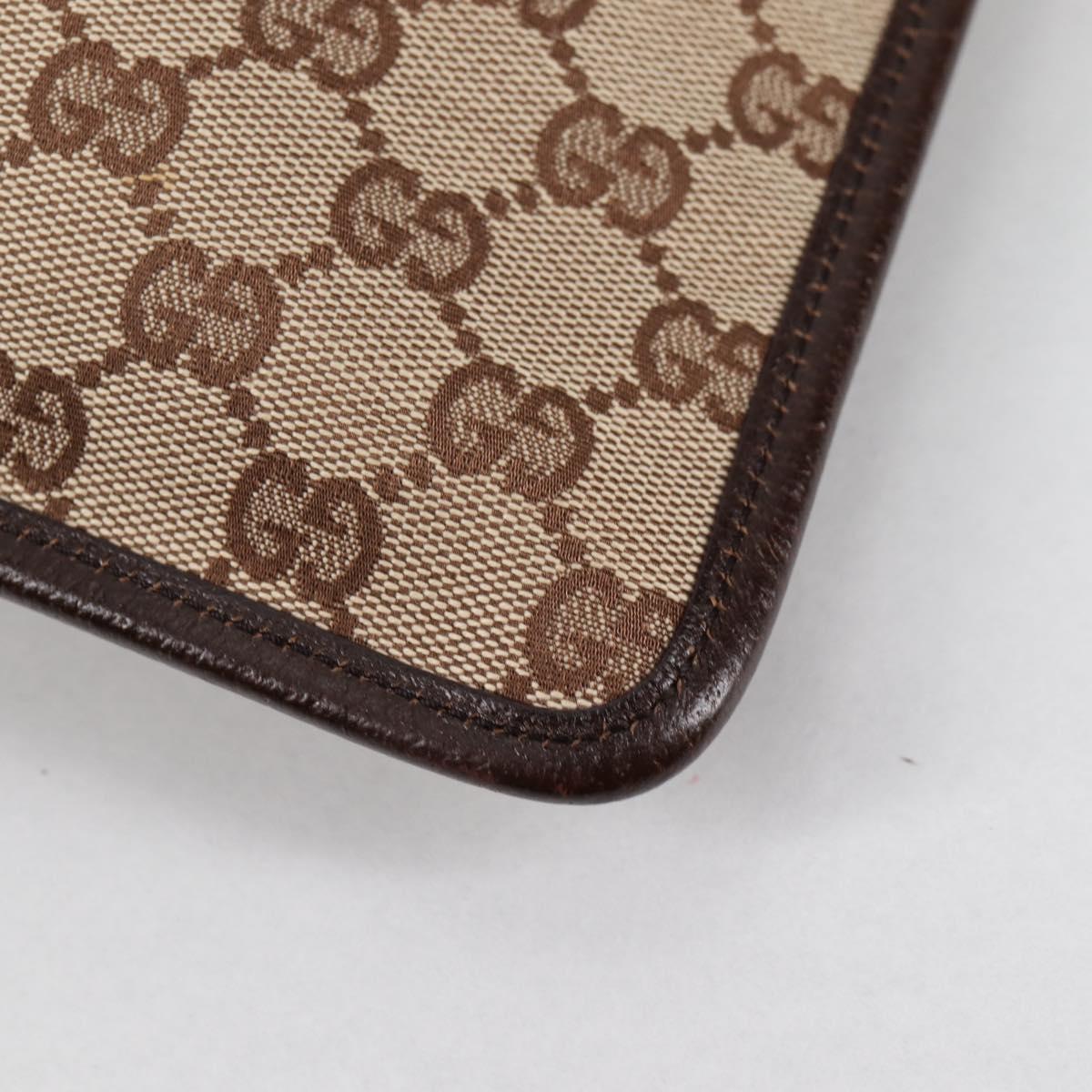 GUCCI GG Canvas Shoulder Bag Beige Silver 27639 Auth yk19324V
