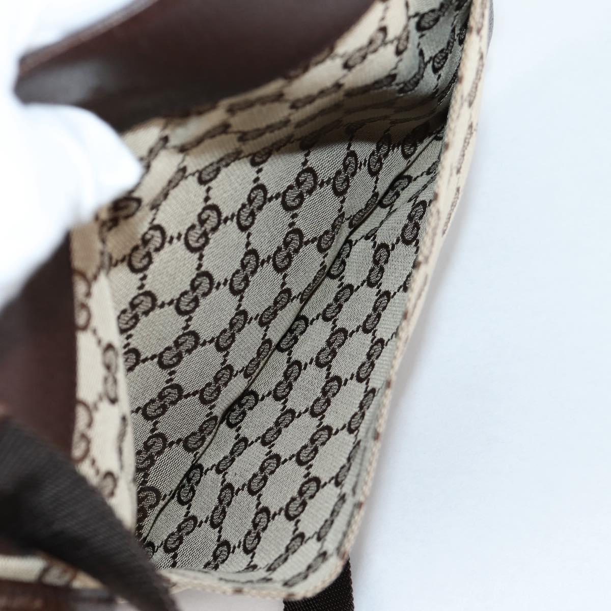 GUCCI GG Canvas Shoulder Bag Beige Silver 27639 Auth yk19324V