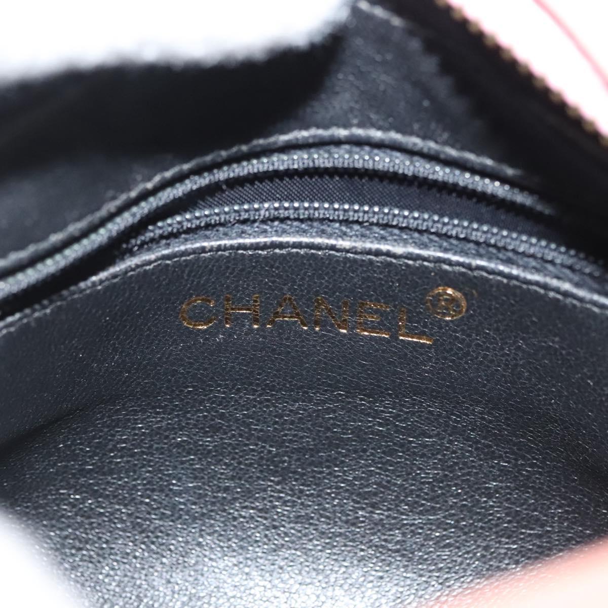 CHANEL Matelasse Chain Shoulder Bag Lamb Skin Pink Gold CC Auth yk19334