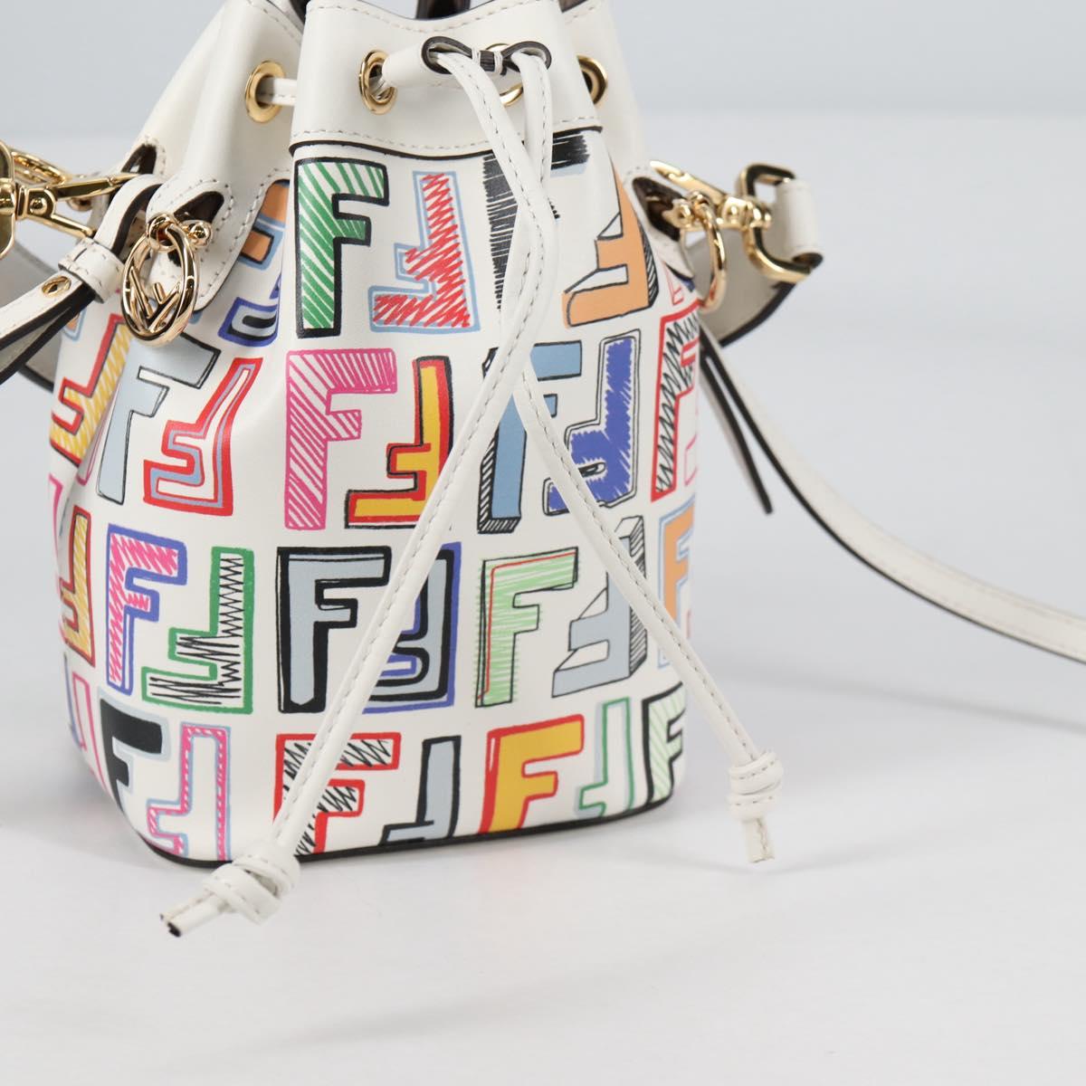 FENDI Zucca Canvas Mini Montrezor Hand Bag 2way Multicolor Gold Auth yk19350M