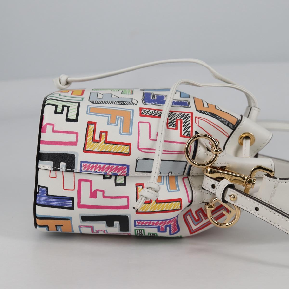 FENDI Zucca Canvas Mini Montrezor Hand Bag 2way Multicolor Gold Auth yk19350M