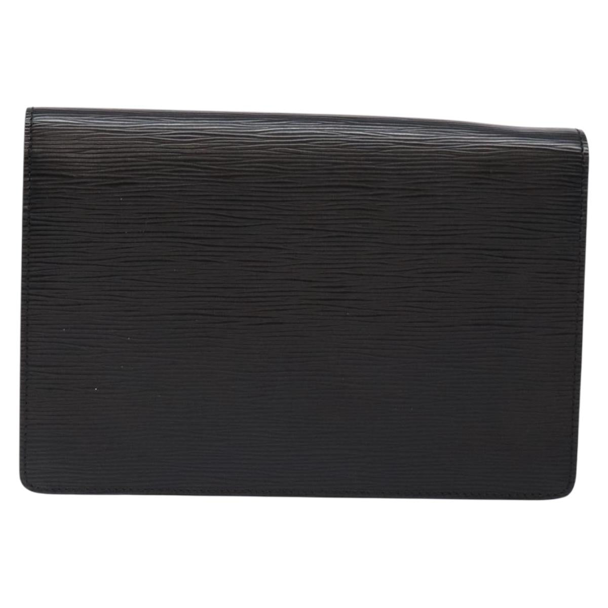 LOUIS VUITTON Epi Serie Dragonne Clutch Bag Black Noir M52612 LV Auth yk19356