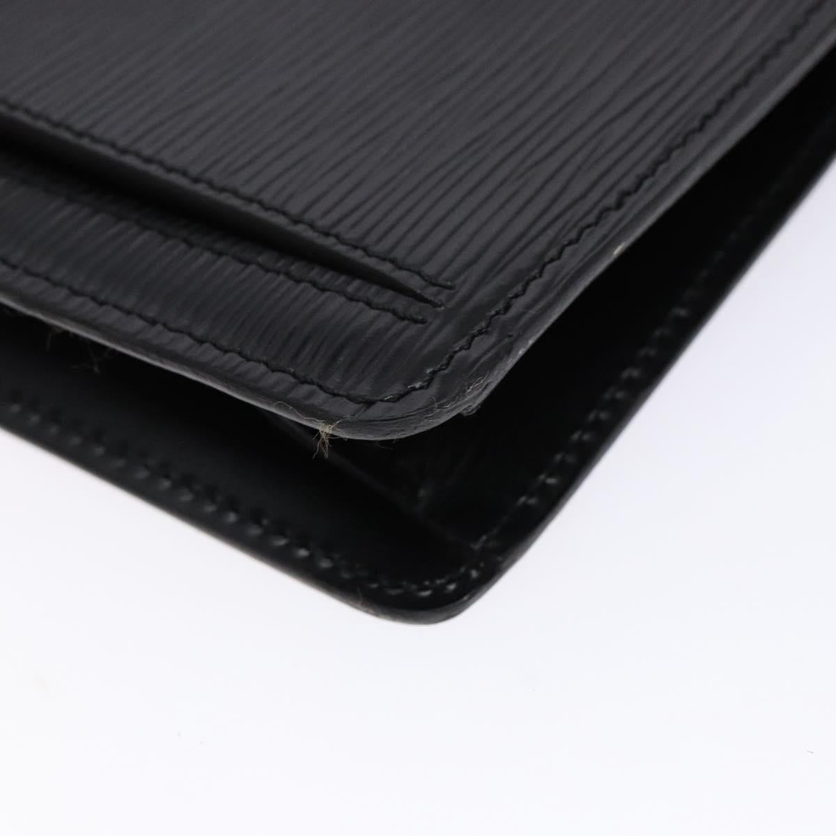 LOUIS VUITTON Epi Serie Dragonne Clutch Bag Black Noir M52612 LV Auth yk19356