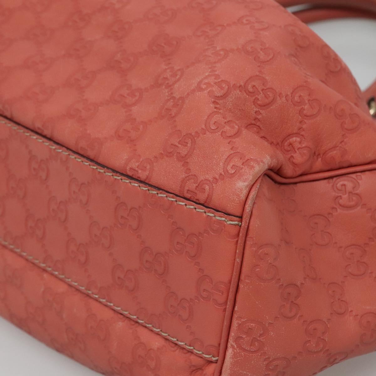GUCCI GG Canvas Sookie Guccissima Hand Bag Leather Gold Pink 211944 Auth yk19363
