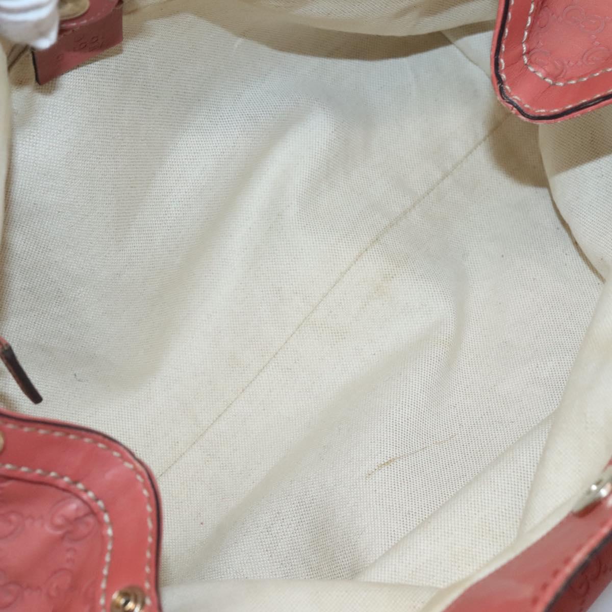 GUCCI GG Canvas Sookie Guccissima Hand Bag Leather Gold Pink 211944 Auth yk19363