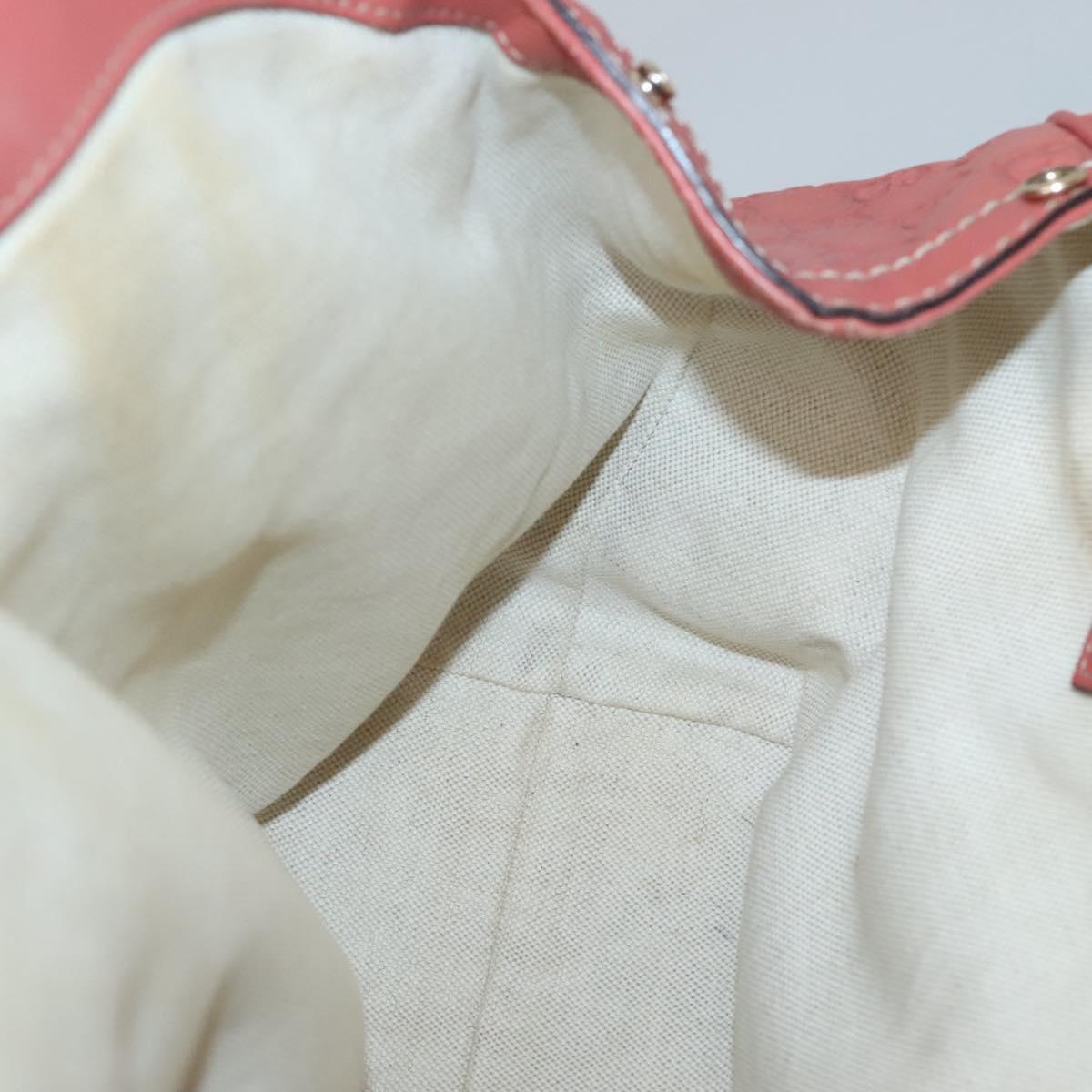 GUCCI GG Canvas Sookie Guccissima Hand Bag Leather Gold Pink 211944 Auth yk19363