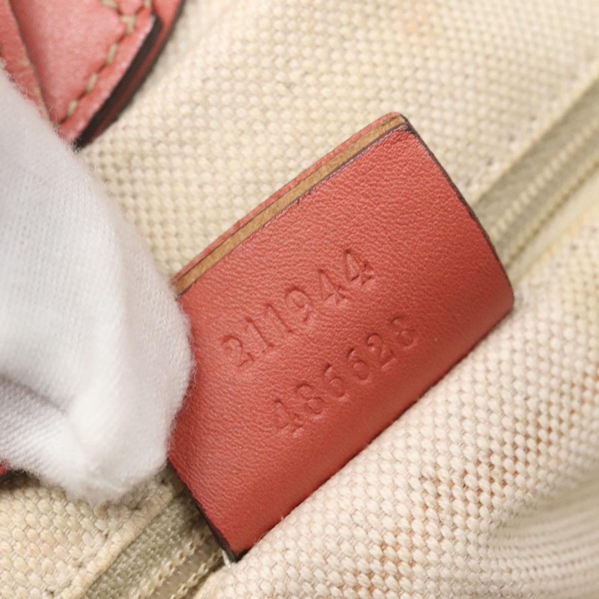 GUCCI GG Canvas Sookie Guccissima Hand Bag Leather Gold Pink 211944 Auth yk19363