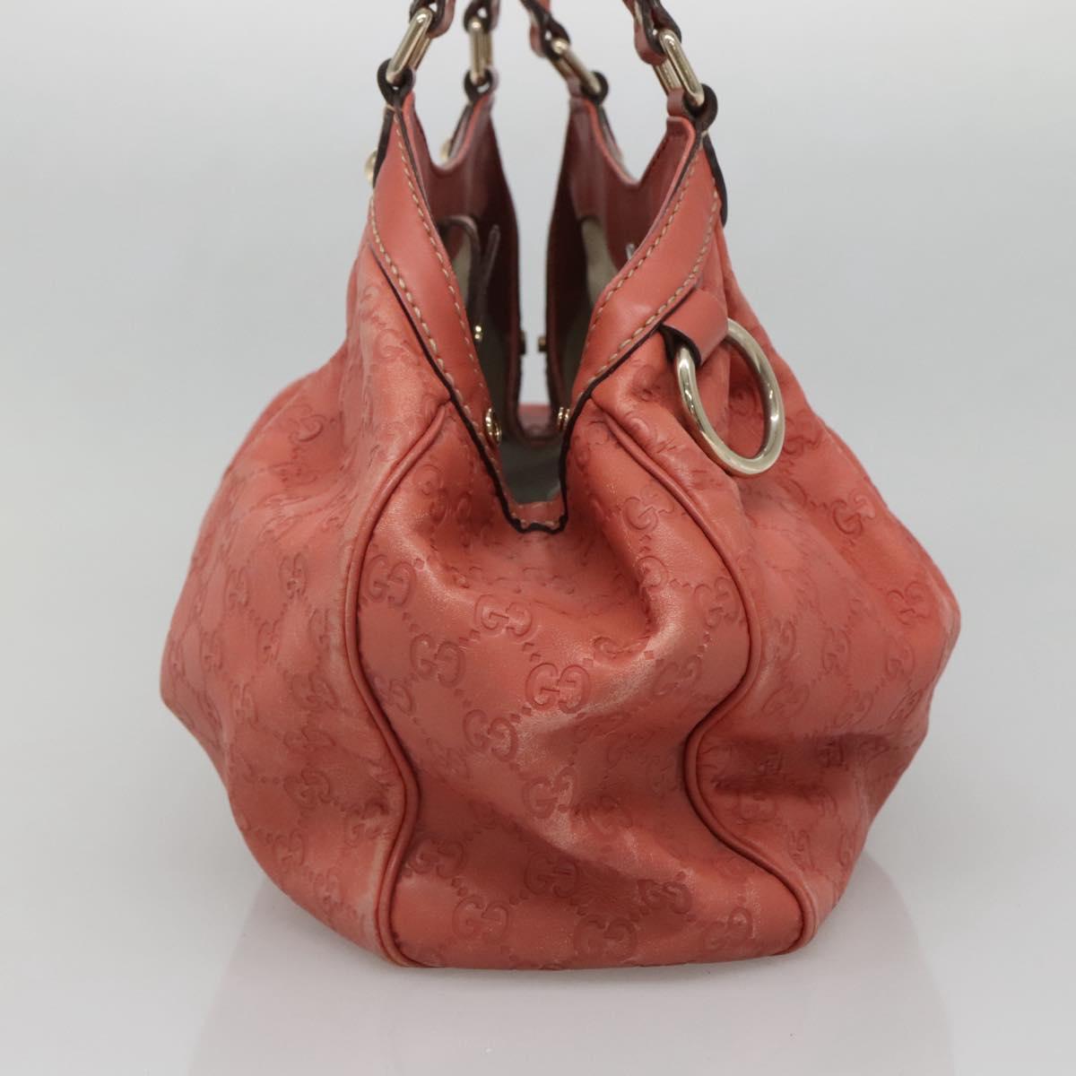 GUCCI GG Canvas Sookie Guccissima Hand Bag Leather Gold Pink 211944 Auth yk19363