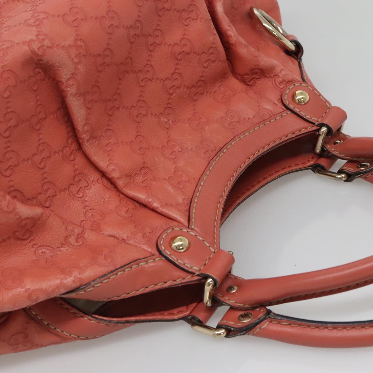 GUCCI GG Canvas Sookie Guccissima Hand Bag Leather Gold Pink 211944 Auth yk19363