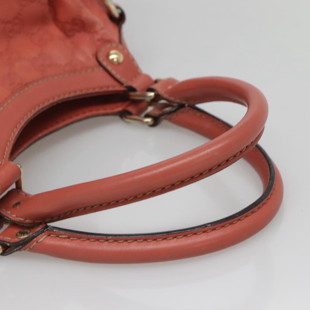 GUCCI GG Canvas Sookie Guccissima Hand Bag Leather Gold Pink 211944 Auth yk19363