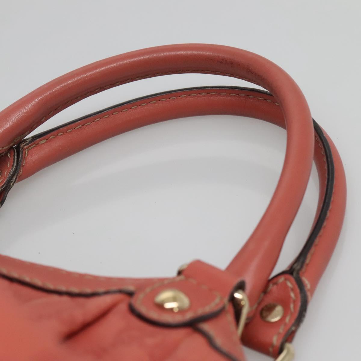 GUCCI GG Canvas Sookie Guccissima Hand Bag Leather Gold Pink 211944 Auth yk19363