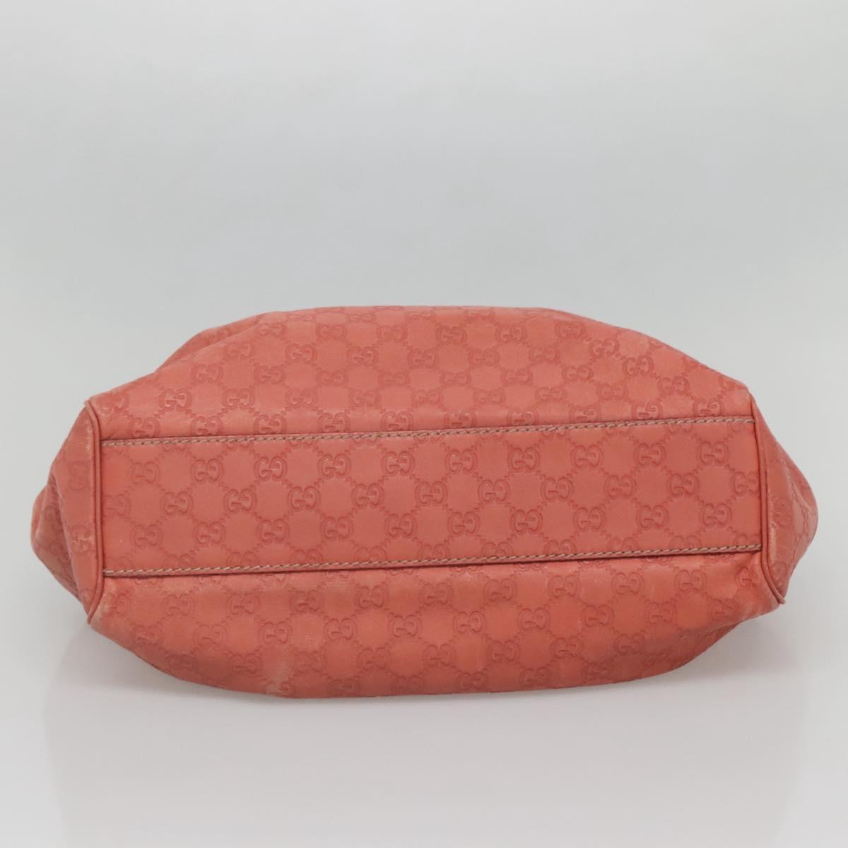 GUCCI GG Canvas Sookie Guccissima Hand Bag Leather Gold Pink 211944 Auth yk19363
