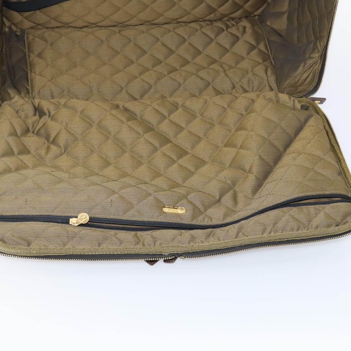 FENDI Zucca Canvas Carry Case Black Brown Auth yk19369