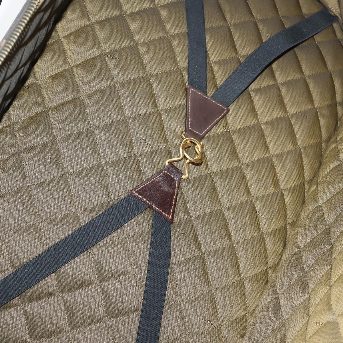 FENDI Zucca Canvas Carry Case Black Brown Auth yk19369