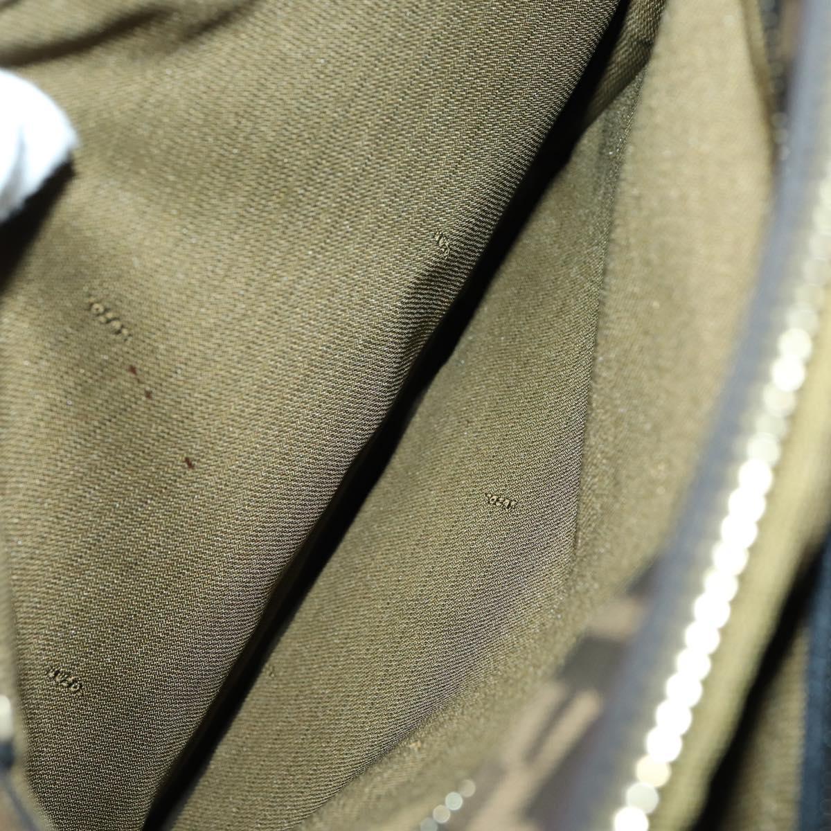 FENDI Zucca Canvas Carry Case Black Brown Auth yk19369