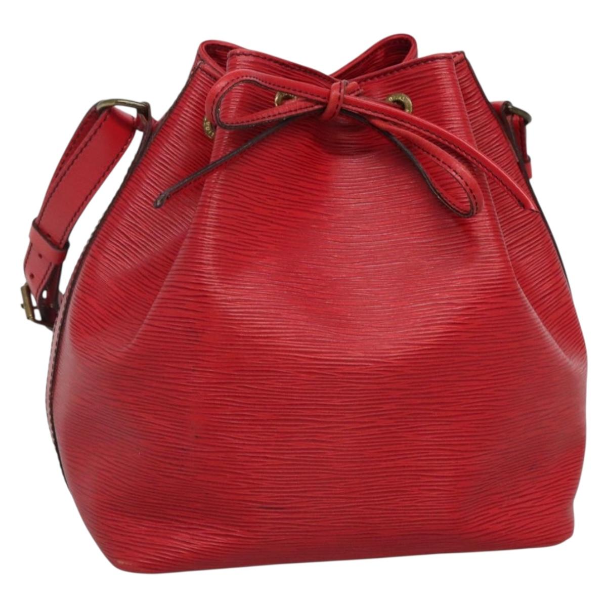 LOUIS VUITTON Epi Petit Noe Shoulder Bag Red M44107 LV Auth yk19377