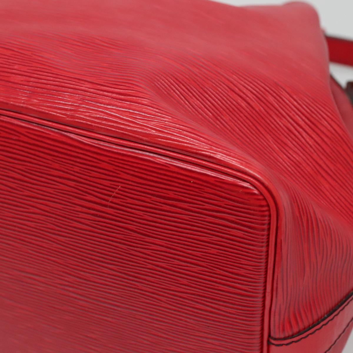 LOUIS VUITTON Epi Petit Noe Shoulder Bag Red M44107 LV Auth yk19377